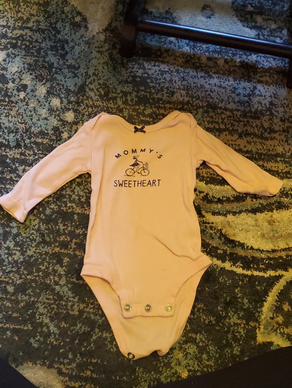 Carter's Pink 'Mommy's Sweetheart' Long-Sleeve Baby One-Piece